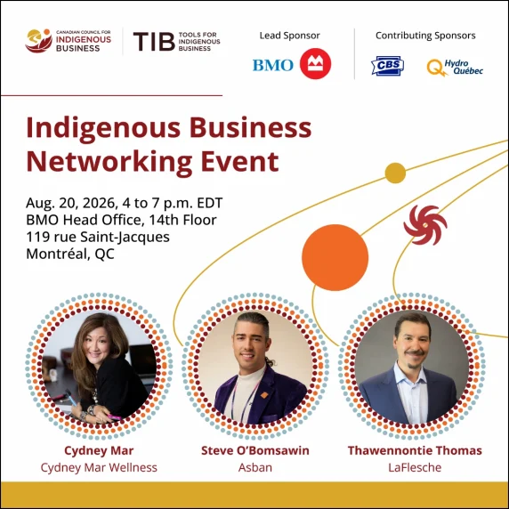 Indigenous Business Networking Event 2026 in Montréal Graphic